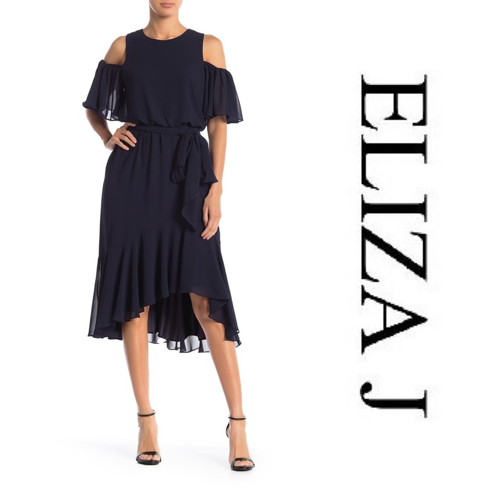 Eliza J Cold Shoulder Dress - Picture 1 of 2